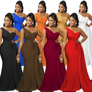 Robe de soirée de forme sirène, élégante robe de bal pour femmes, manches asymétriques, dernière conception de très bonne qualité