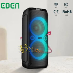 Haut-parleur sans fil Bluetooth puissant de gros volume de 12 pouces, boîtier de son extérieur, haut-parleurs portables à batterie, haut-parleur de fête Eden ED-1252