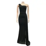 Robe de soirée de forme sirène, élégante robe de bal pour femmes, manches asymétriques, dernière conception de très bonne qualité