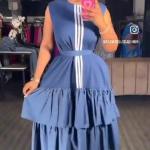 Robe fashion pour femme de couleur bleue - haut de gamme