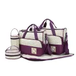 Sac de maman multifonctionnel à la mode - sac à couches de grande capacité étanche à l'eau et à sec - sac de maman léger et facile à tenir